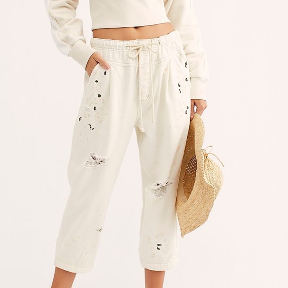 mixed up utility jeans